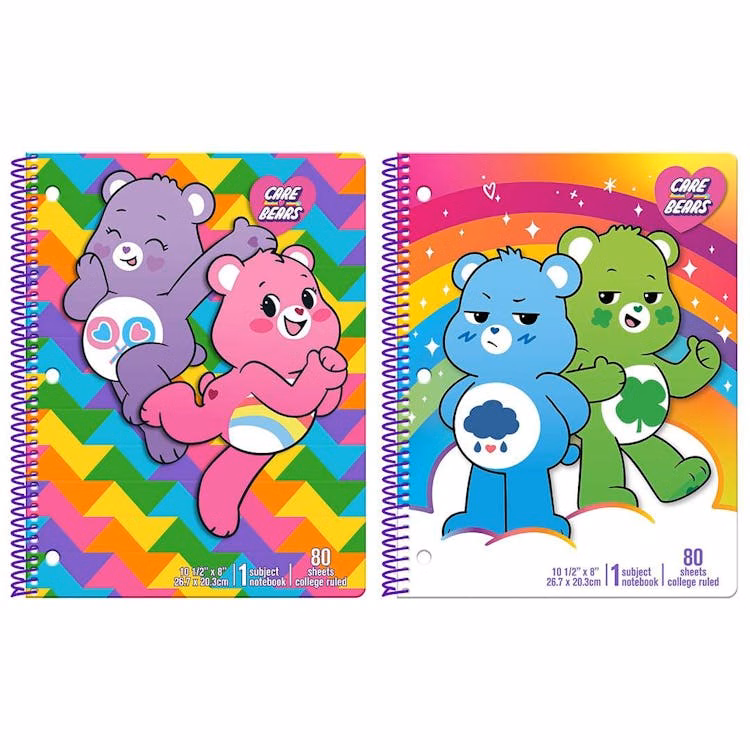 Care Bears Spiral Bound Notebooks - Assorted