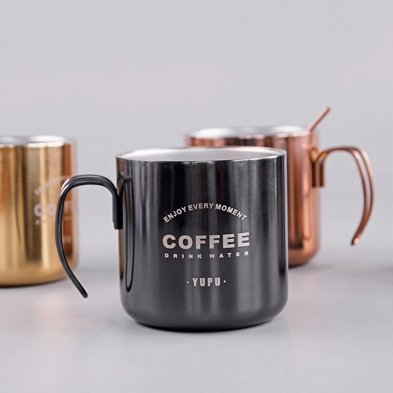 12oz. Wire Handle Stainless Mug