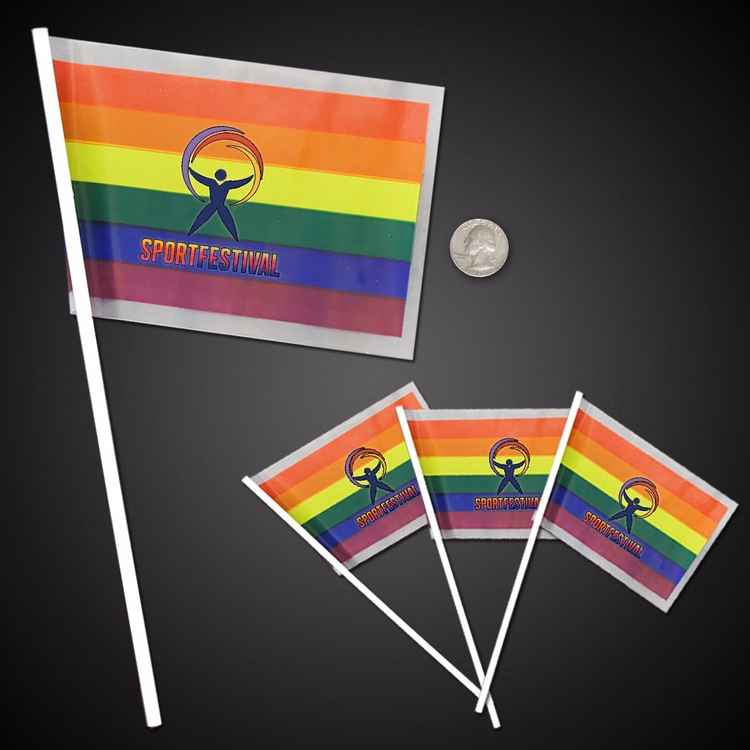 Rainbow Plastic Flags