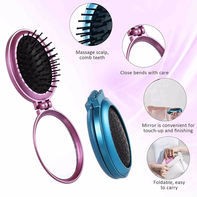 Portable Massage Comb W/ Mirror