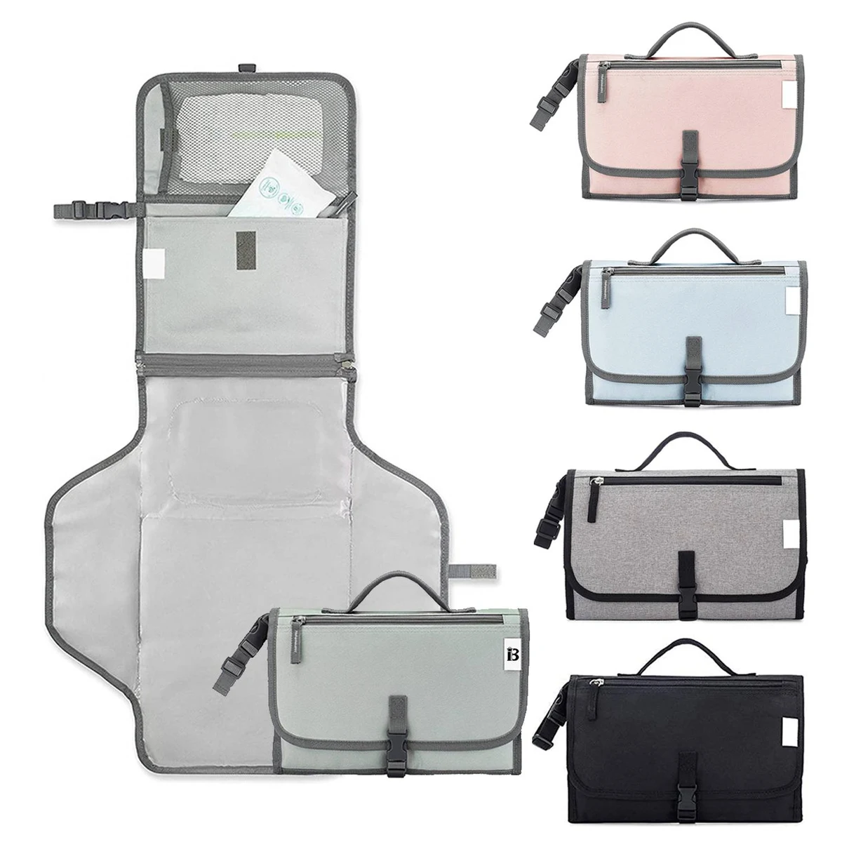Foldable Stripe Diaper Changing Travel Pouch/Mat 1