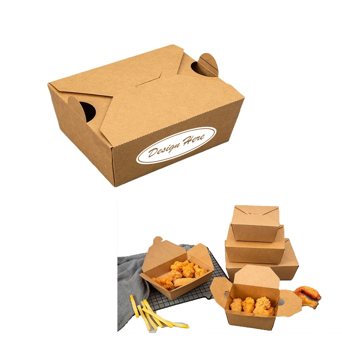 Eco-Friendly Kraft Paper Lunch Box for Sustainable Packaging 1