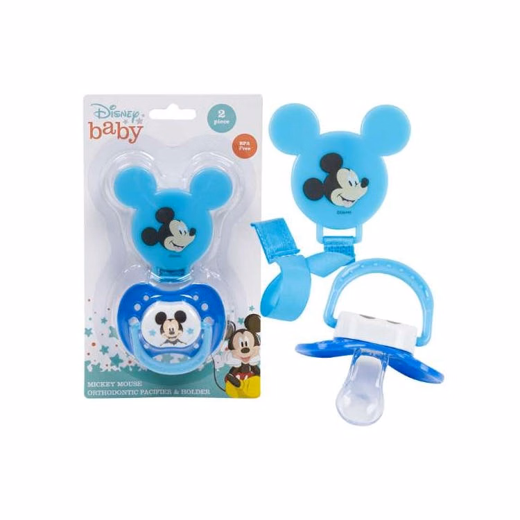 Disney Pacifier & Clip Sets - Blue 2 Pc