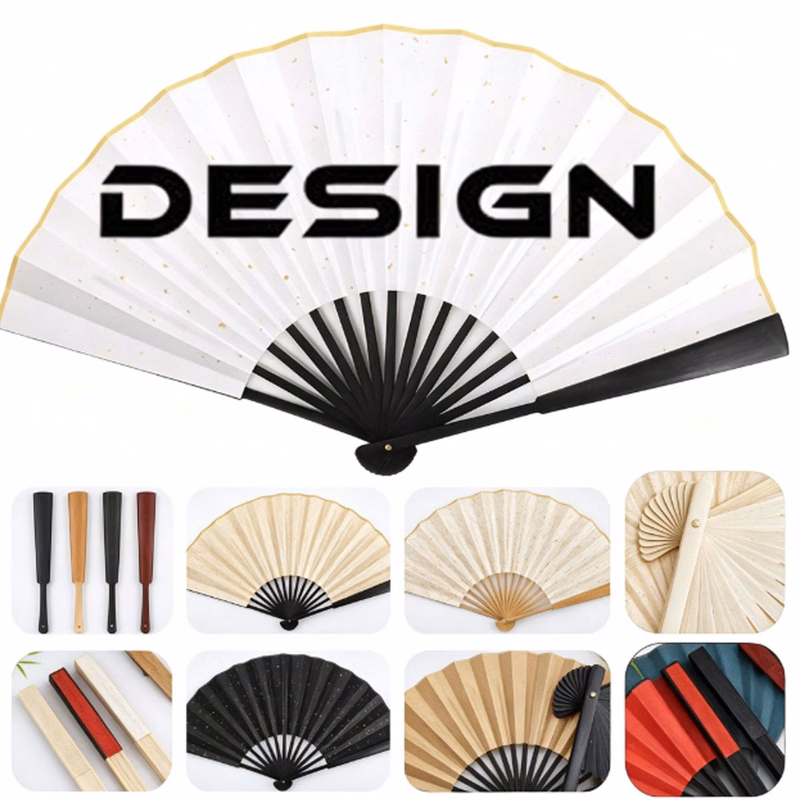 Chinese Style Colorful Calligraphy And Painting Fan