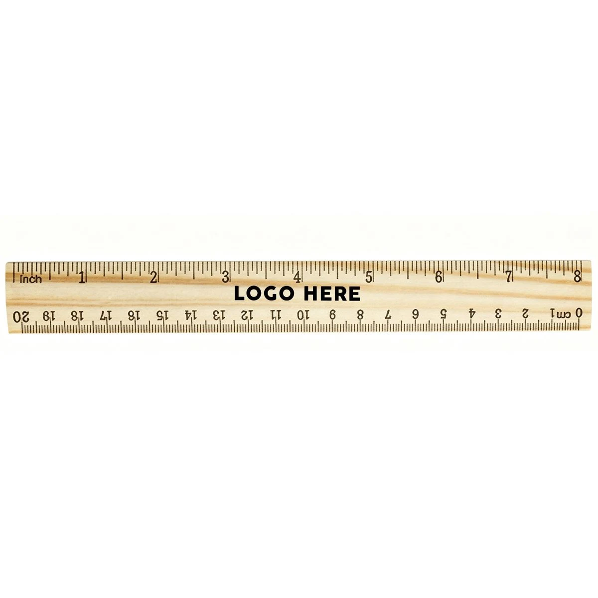 8 Inch Double Sided Marking Wooden Ruler 1