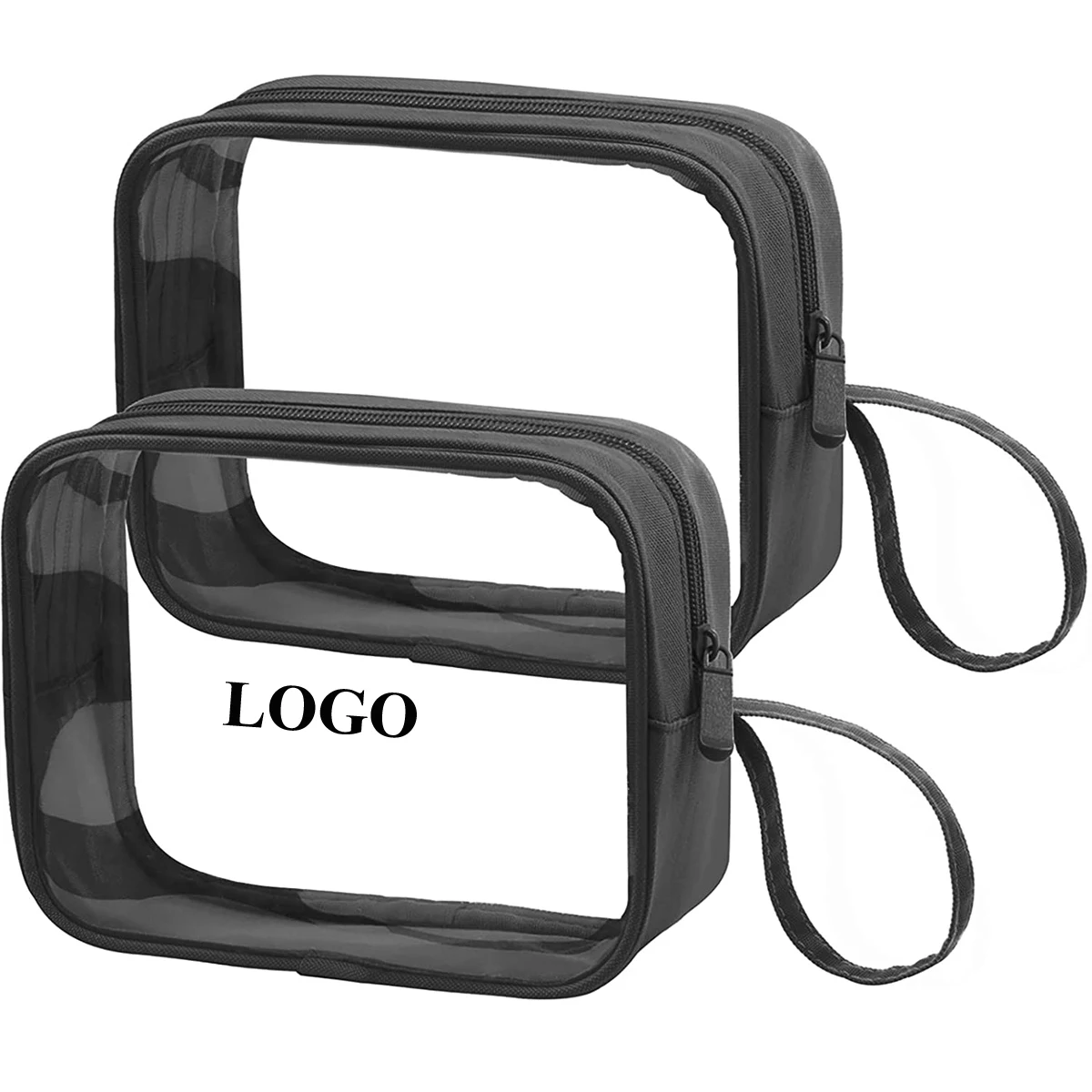 Pvc Zipper Pencil Pouch Transparent Travel Toiletry Bag 1