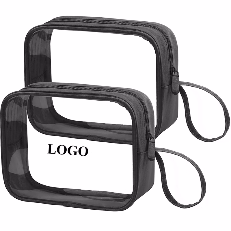 Pvc Zipper Pencil Pouch Transparent Travel Toiletry Bag