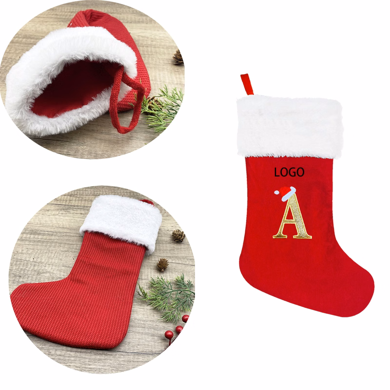 Red letter Christmas gift socks