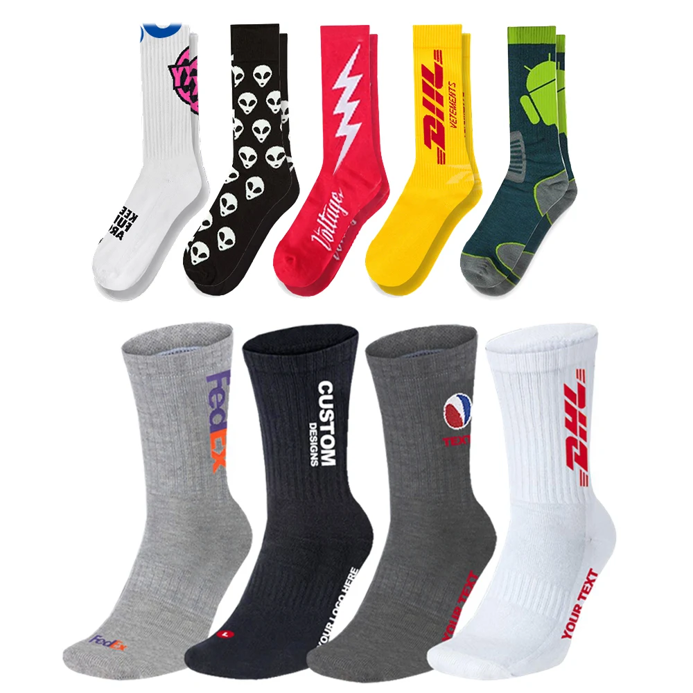 Premium Quality Custom Combed Cotton Athletic Sock - Knit-In 1