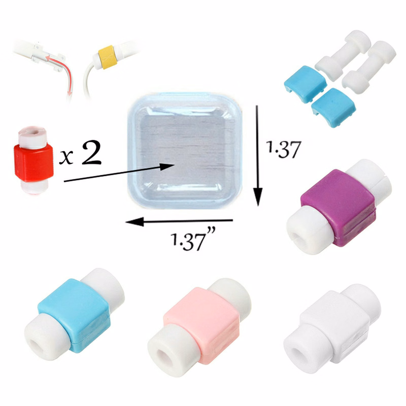 2pcs Charger Cable Protector Data Line Saver
