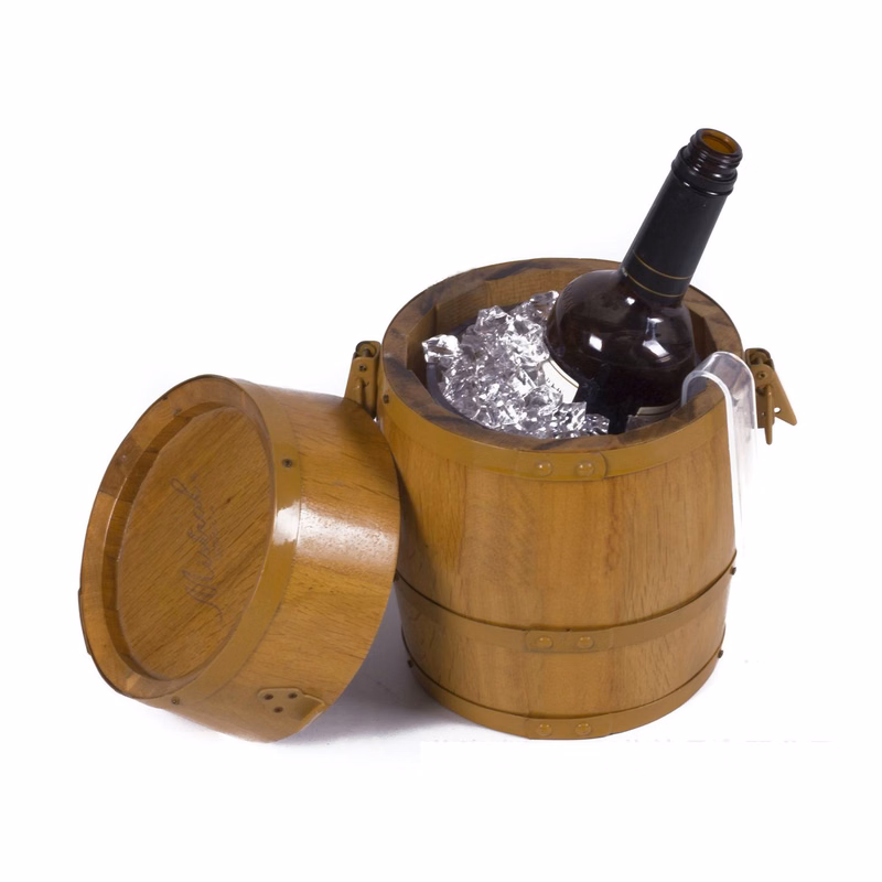 Multi-Style Vintage Oak Fresh-Keeping Ice Bucket