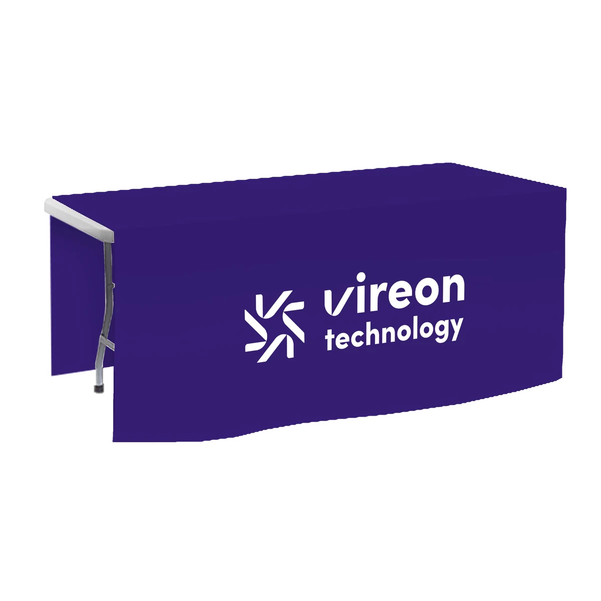72 in. x 88 in. PolyKnit Table Drop (One Color Logo) 1