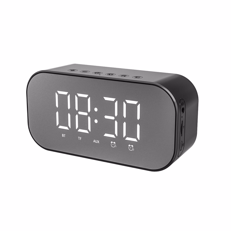 Portable Bluetooth Speaker with Alarm Clock