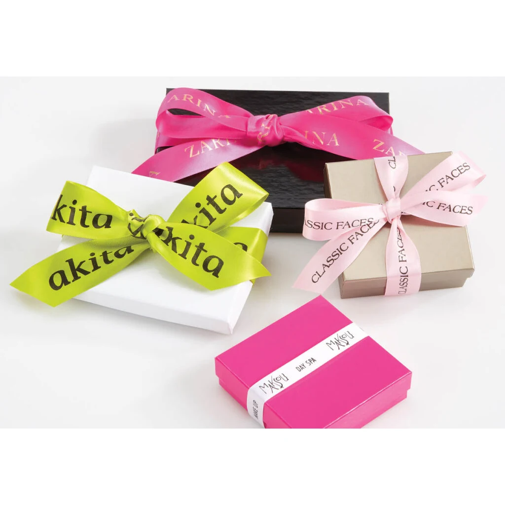 Double Face Bridal Satin Ribbon - Hot Stamped 1