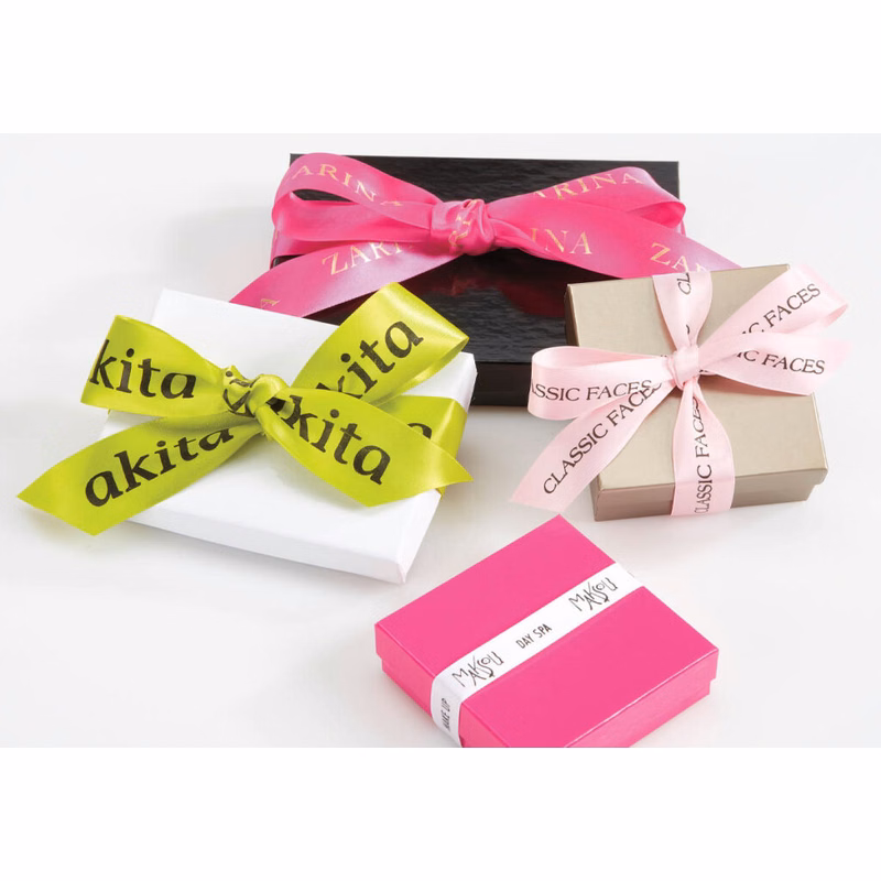 Double Face Bridal Satin Ribbon - Hot Stamped