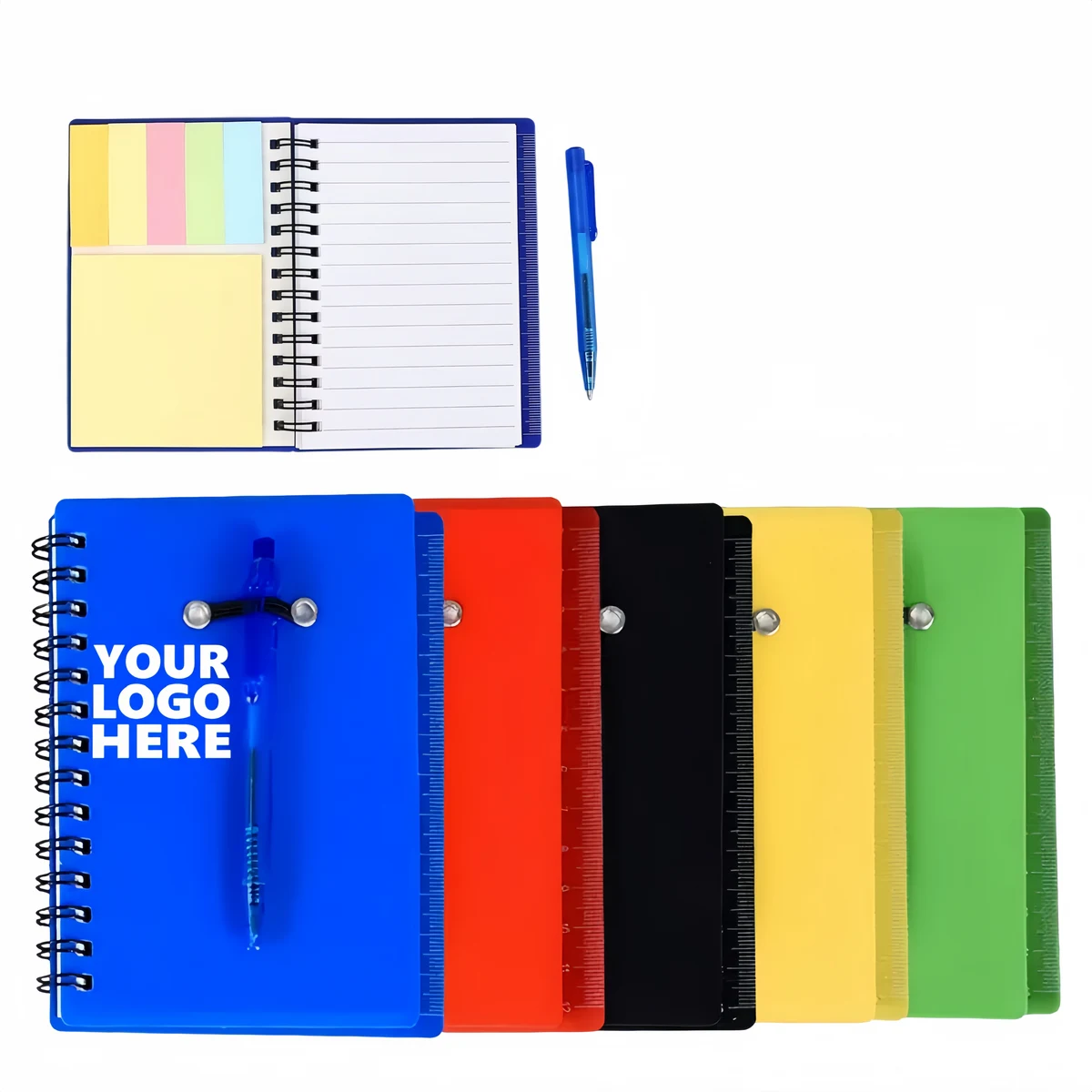 Spiral Notepad With Sticky Notes & Ballpoint Pen 1