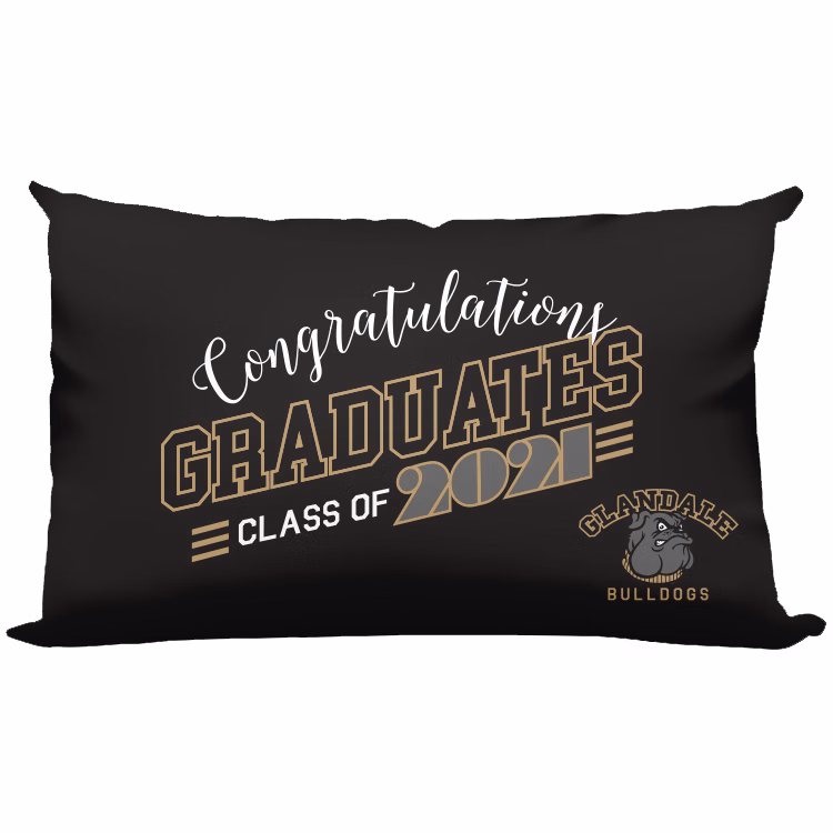 Graduation Sublimated 14"H x 22"W Lumbar Pillow