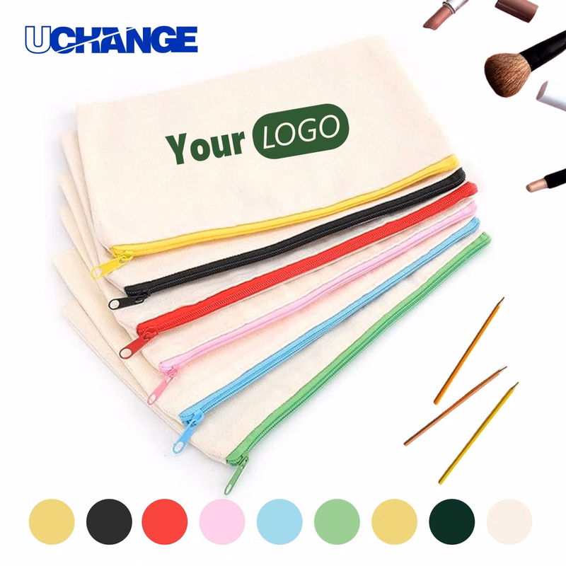 Canvas Pencil Bag with Zipper