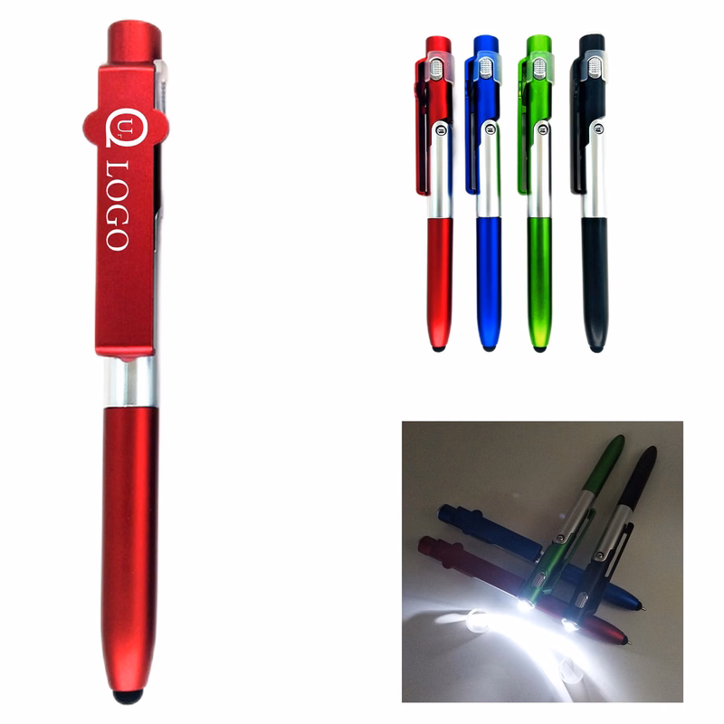 Led Flashlight Stylus Ballpoint Pen