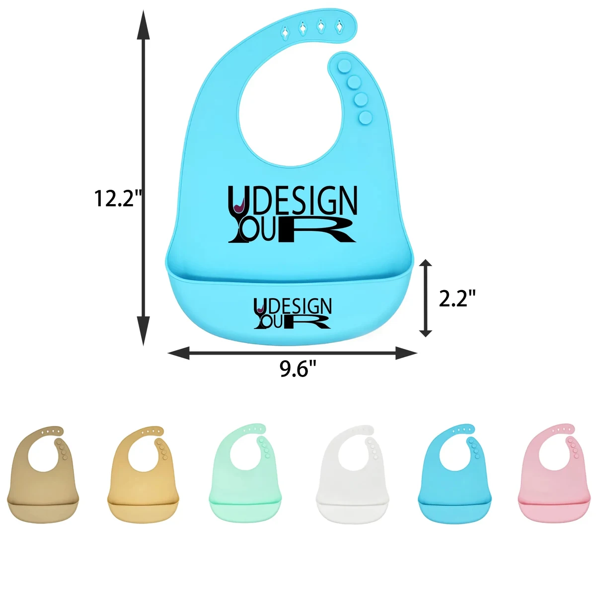 MOQ 50 PCS Adjustable Silicone Toddler Feeding Bib 1
