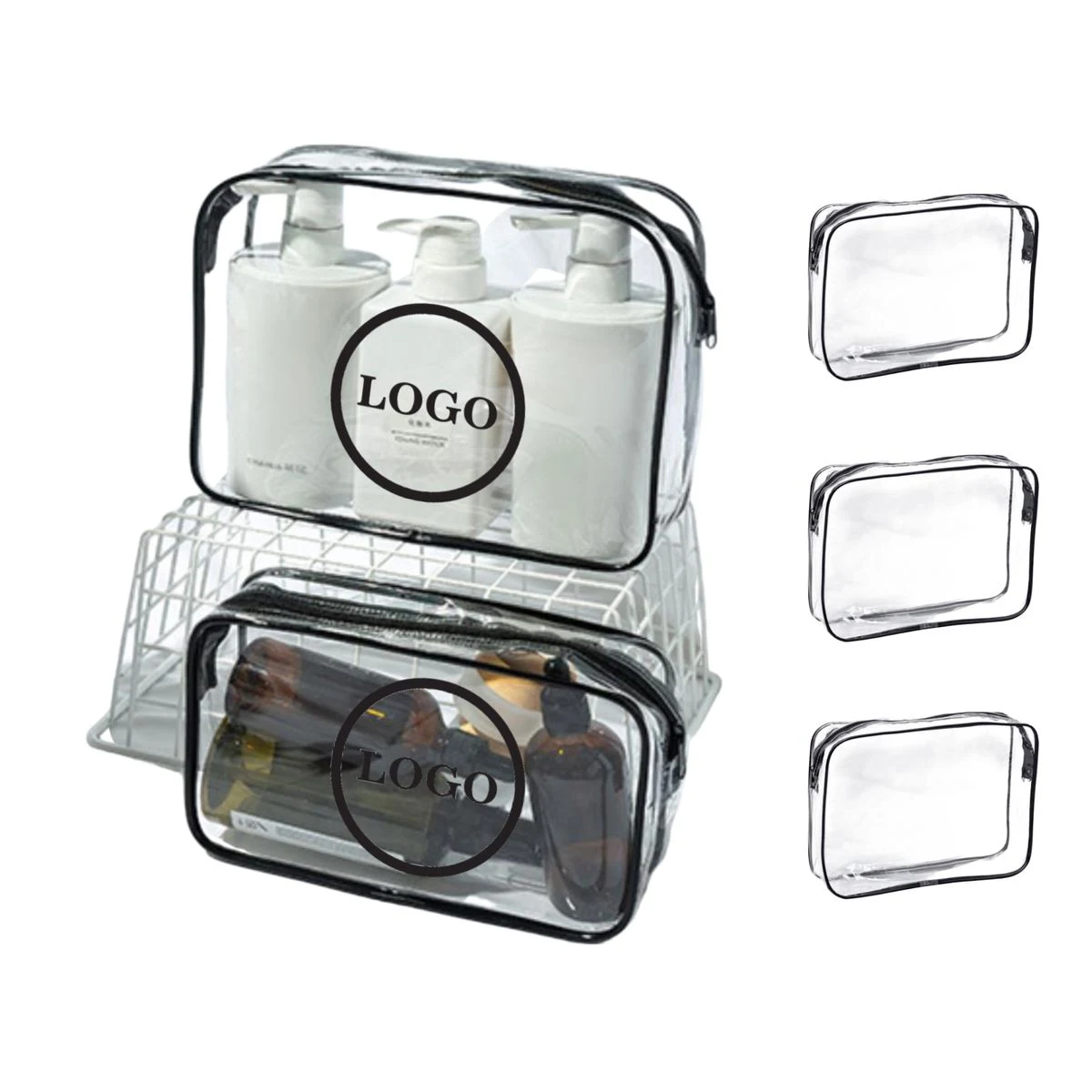 Travel Cosmetic Bag Clear PVC Case 1