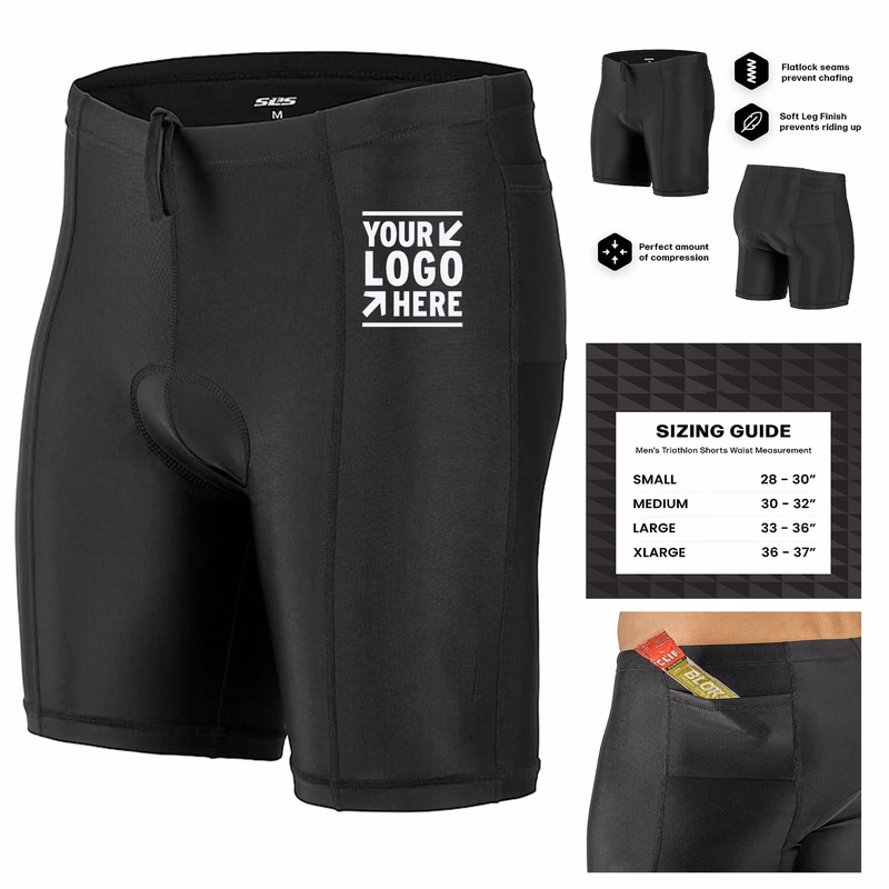 2 Pockets FRT Designed By Athletes Men Triathlon Tri Short