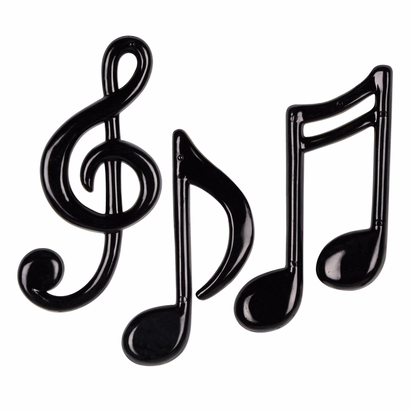 Plastic Musical Note Silhouettes