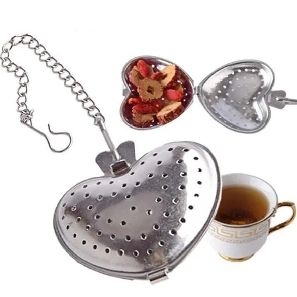 Stainless steel heart shape tea infuser 1