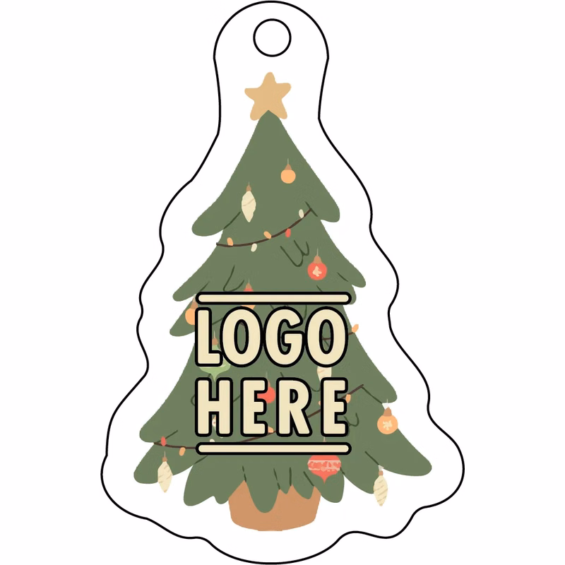 1/4" Recycled Wood Ornaments-Tree with Lights