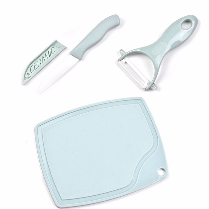 Ceramic Knife Peeler And Cutting Board Set
