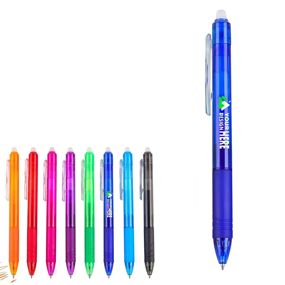 Erasable Ballpoint Pen w/Color Ink And Erase, custom pen with logo imprint 1