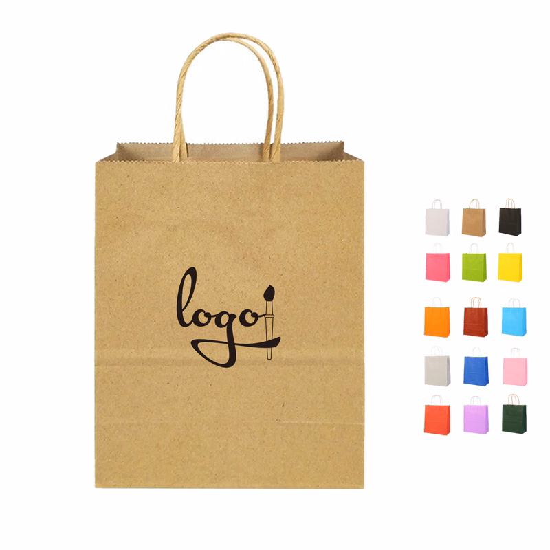 Custom Logo Coloured Kraft Paper Tote Bag