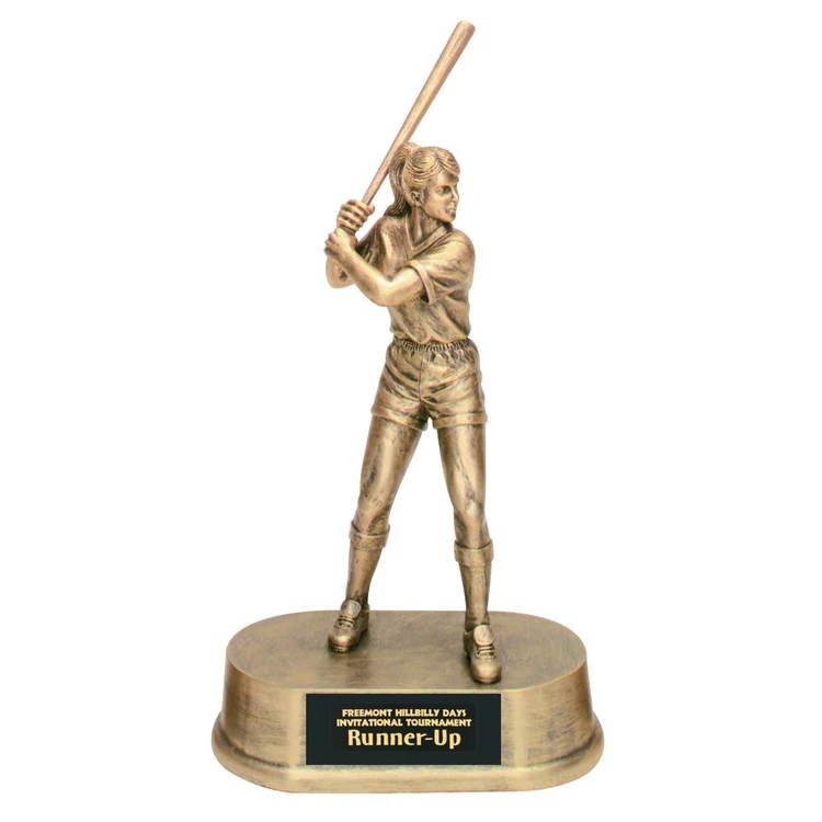 Softball Female Antique Gold Figure Award 1