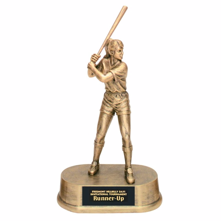 Softball Female Antique Gold Figure Award