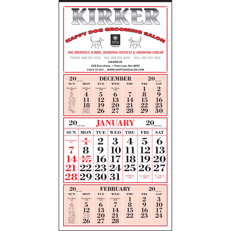 Style 115 12-Sheet Calendar