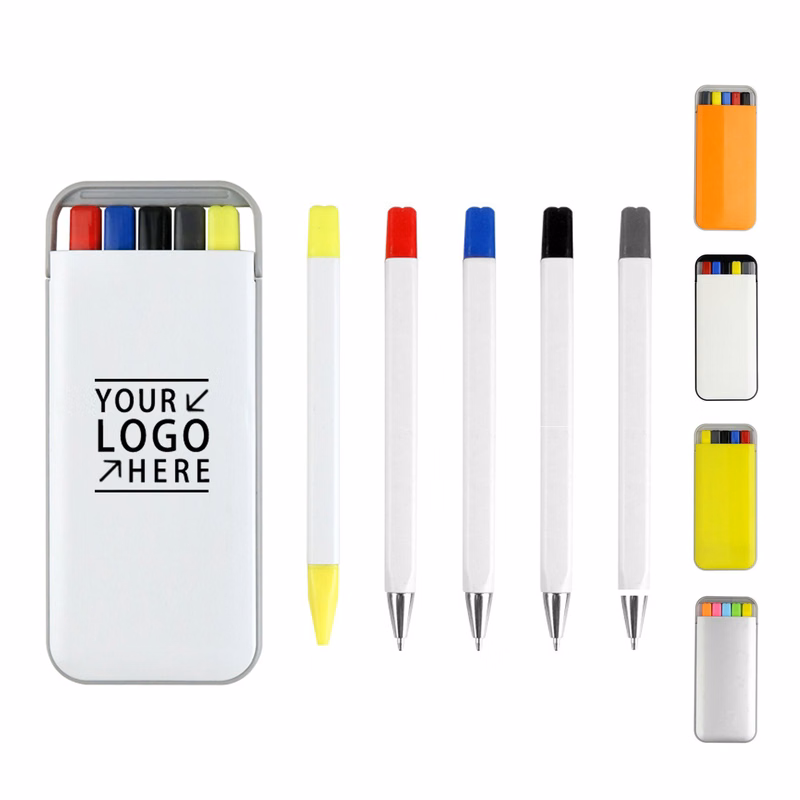 5-in-1 Pen Set With Highlighter and Ballpointpen