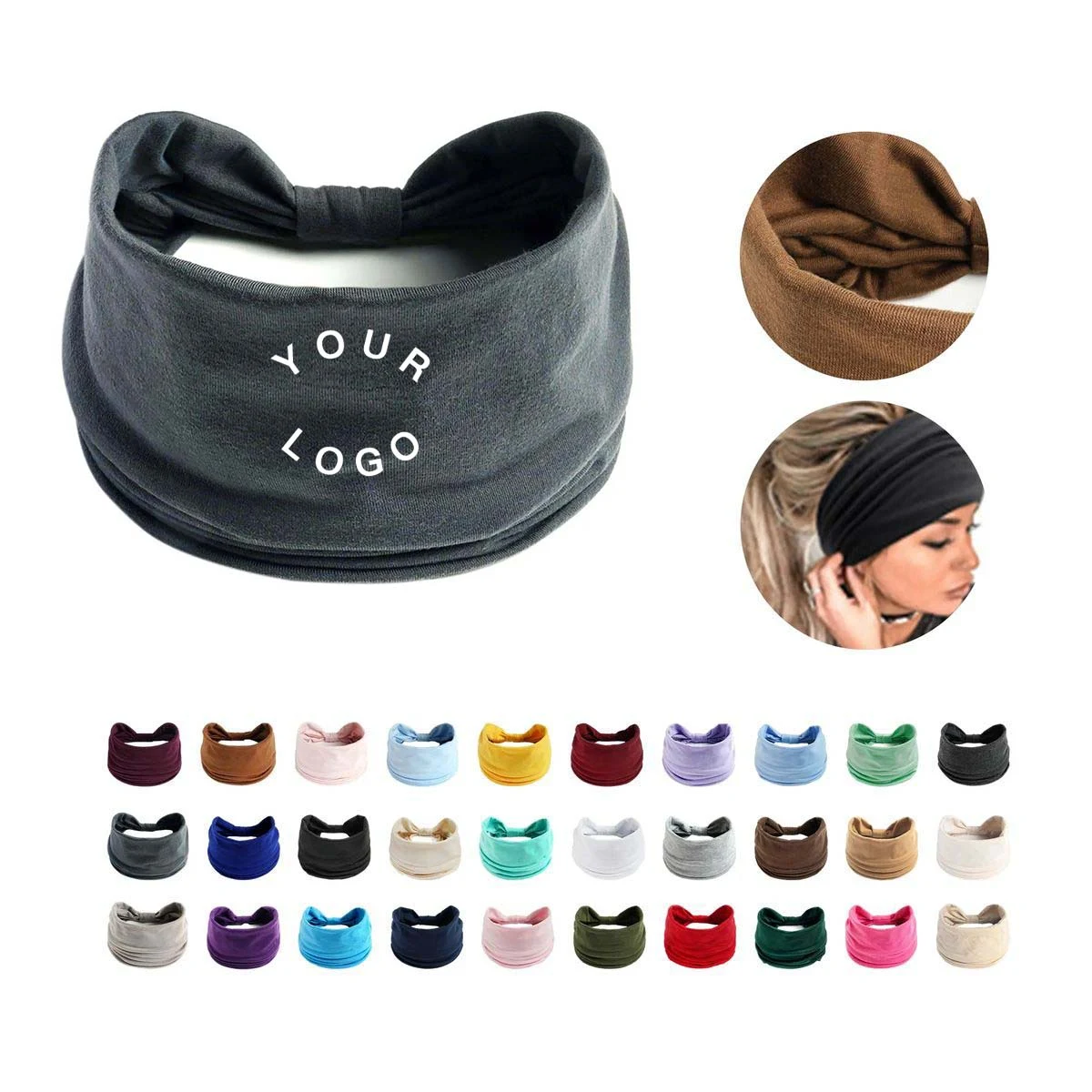 Polyester Spandex Hairband for Gym and Sports 1