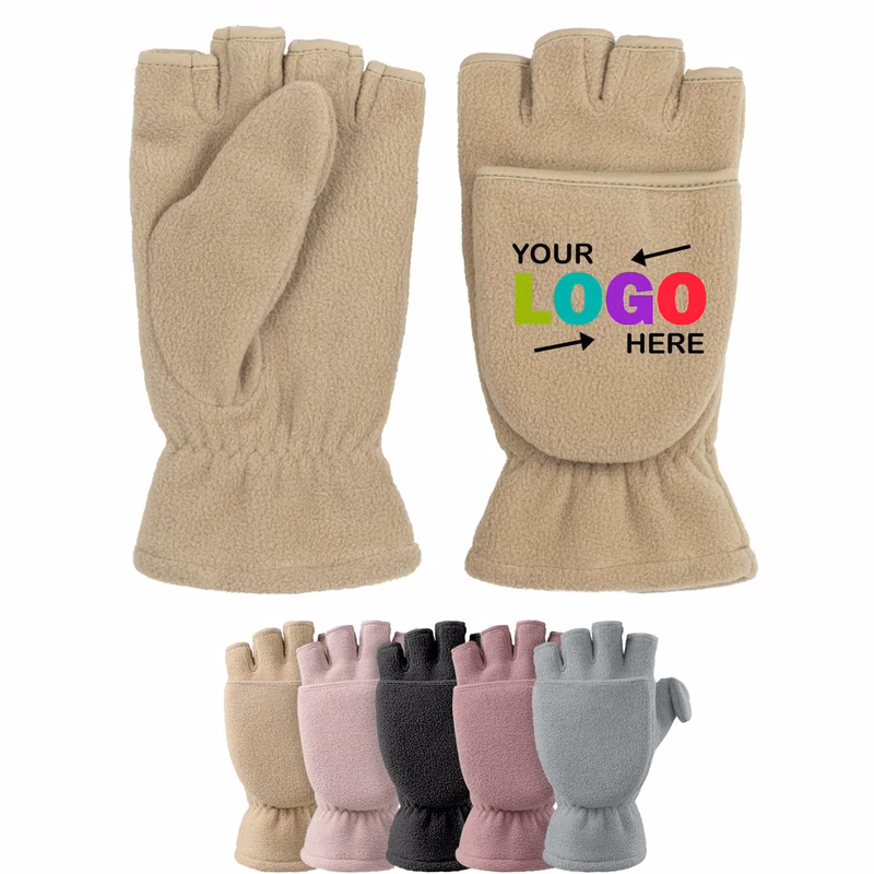 Fleece Thickened Flip-Top Fingerless Winter Warm Gloves
