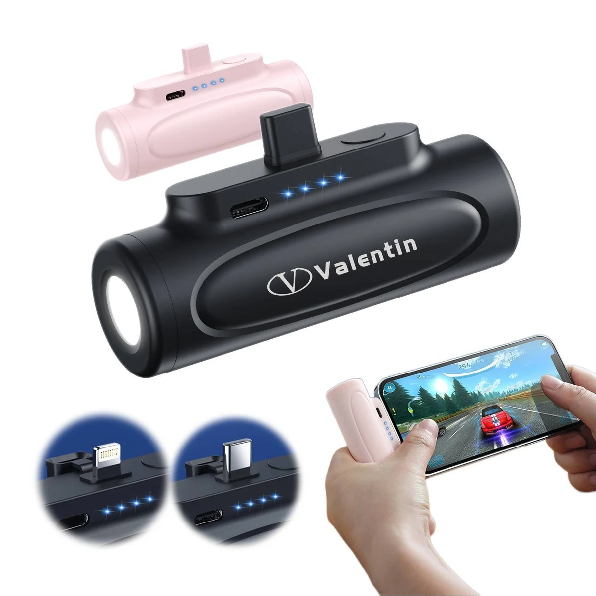 Mini Power Bank 5000mAh with Flashlight 1