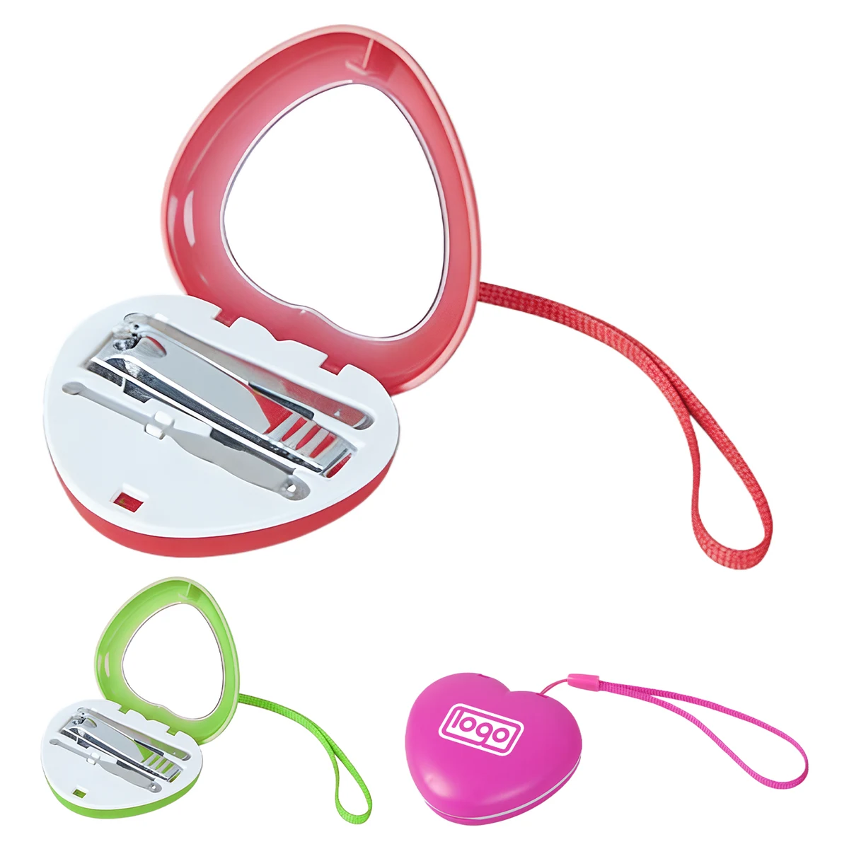 Heart Shape Plastic Beauty Nail Clipper Kit 1