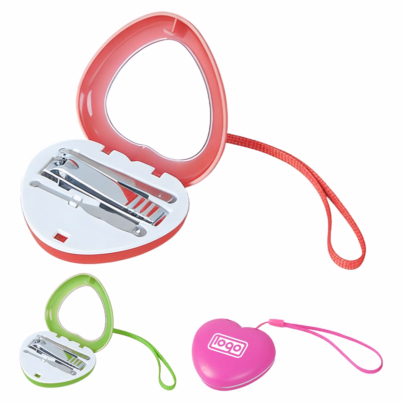 Heart Shape Plastic Beauty Nail Clipper Kit