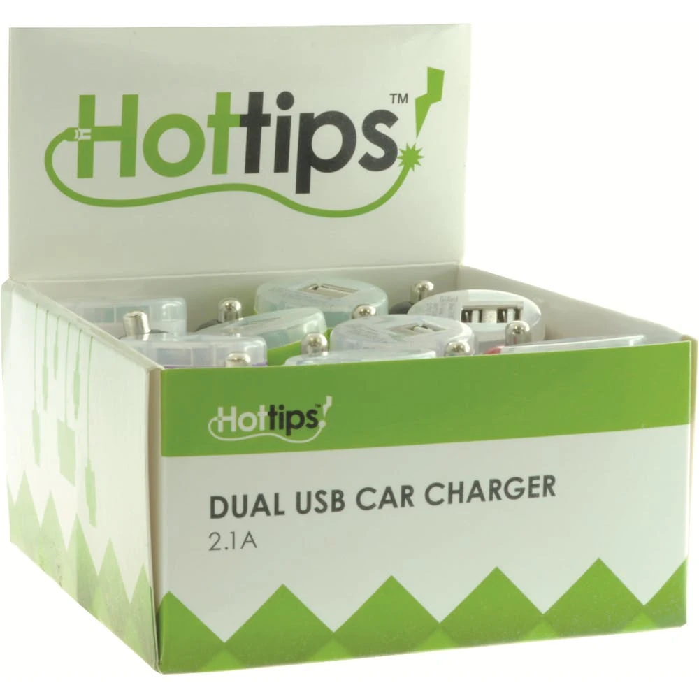Dual USB Car Charger- 16 Count 2.1A 1