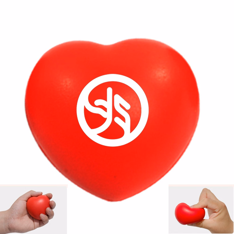 Pu Slow Rebound Stress Relieving Toy Peach Heart Stress Ball