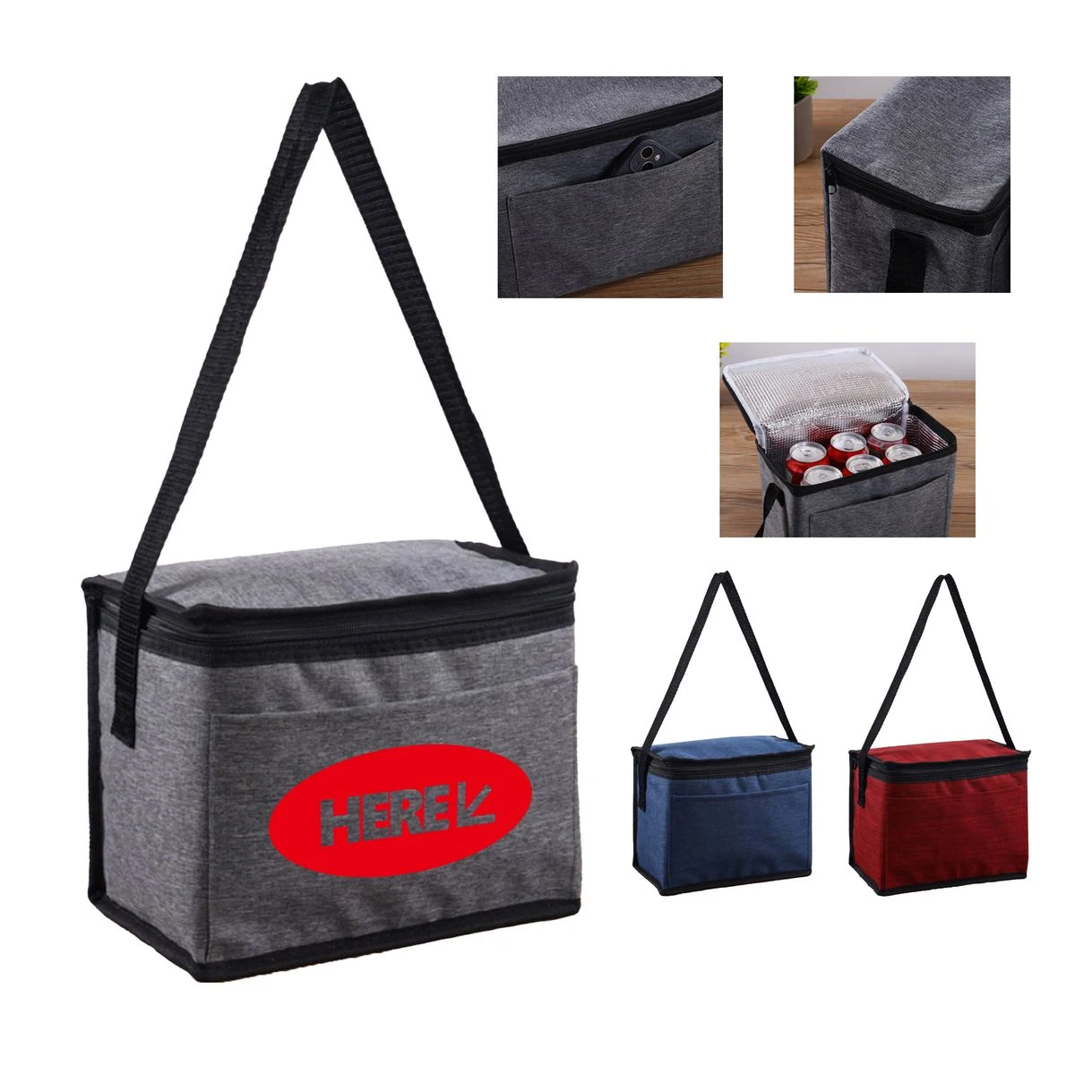 Oxford Cloth Reusable Insulated Lunch Cooler Bag 1