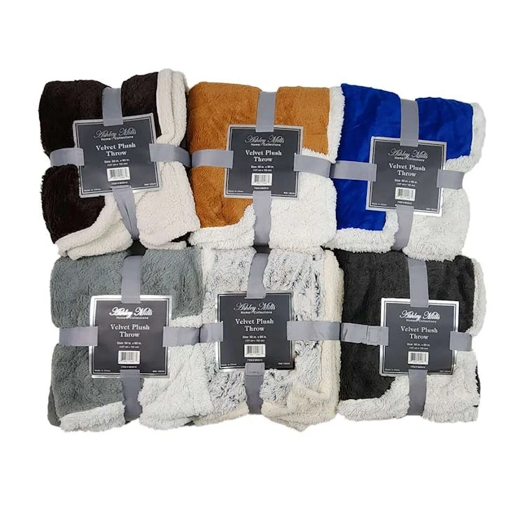 Velvet Plush Throw Blanket 50x60 1