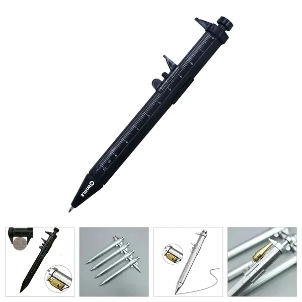 Custom Dual Function Caliper Pen with Ballpoint Writer — Tech & Engineering Promo 1