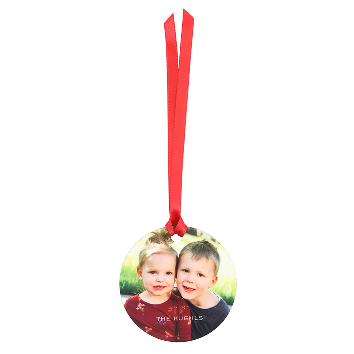 Full Bleed Photo Round Metal Ornament 1