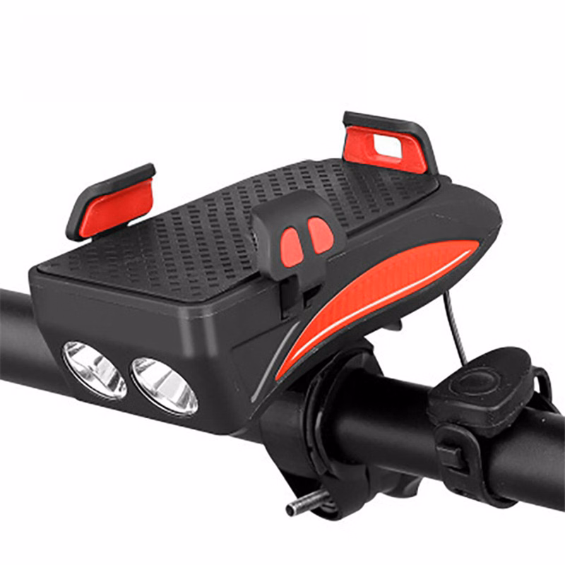 4 In 1 Bicycle Light With Phone Stand Usb Rechargeable