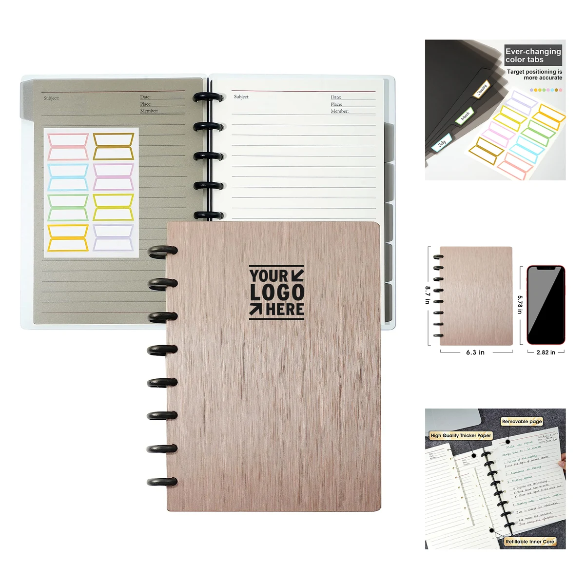 8.7" x 6.3" 60 Sheets Spiral Journal 1