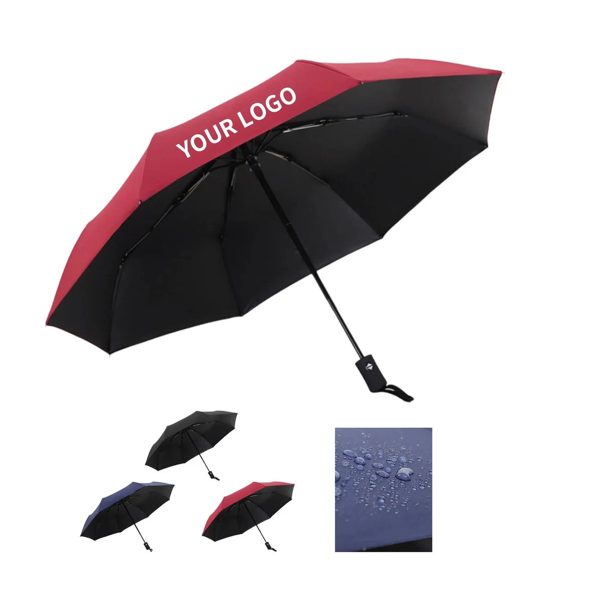 Windproof Pongee Inverted Umbrella for Car or Travel 1